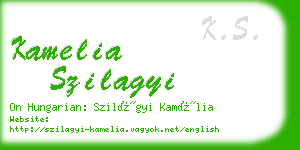 kamelia szilagyi business card